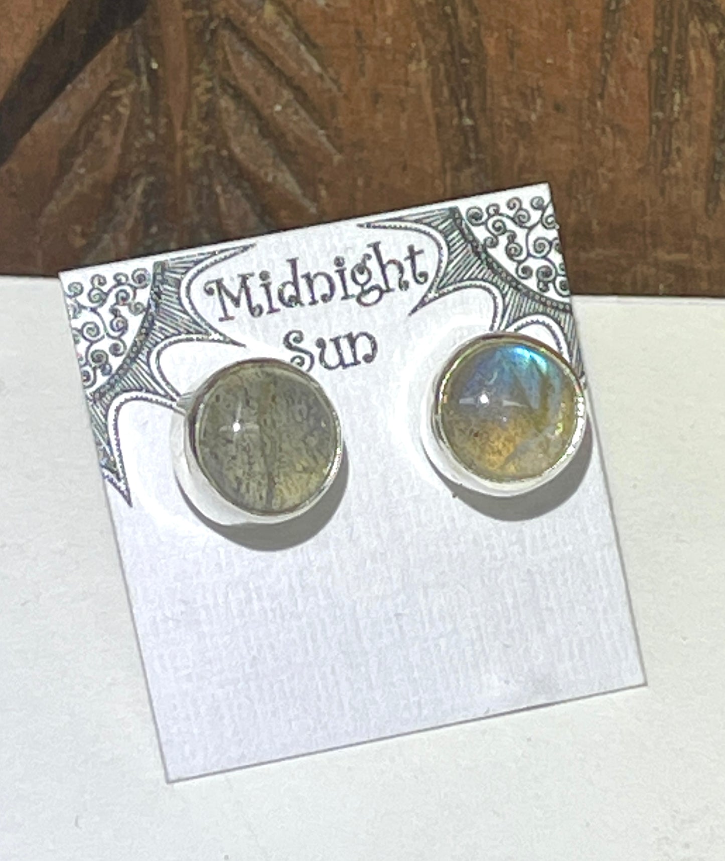 Labradorite Sterling Silver Stud Earrings