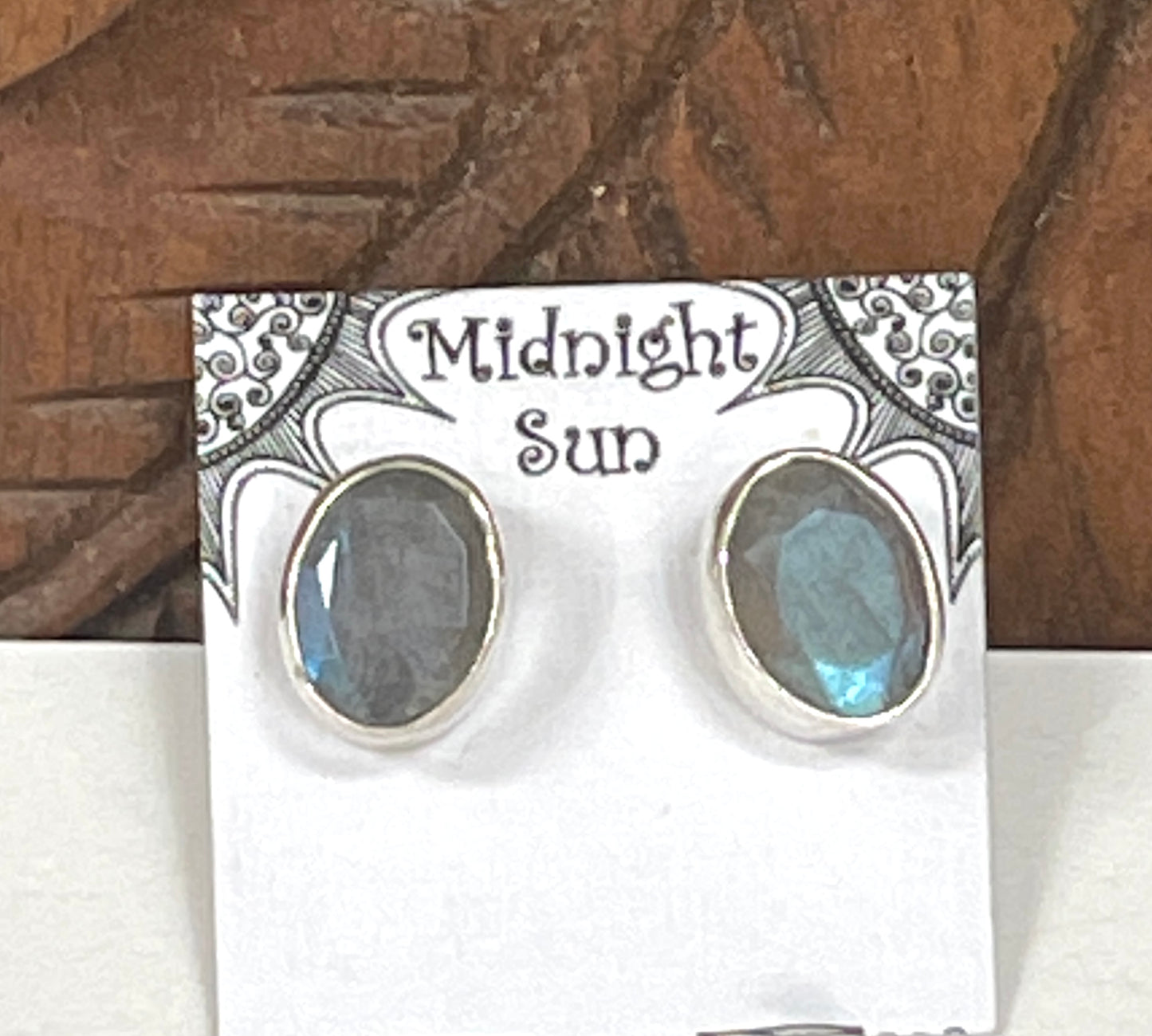 Labradorite Sterling Silver Stud Earrings