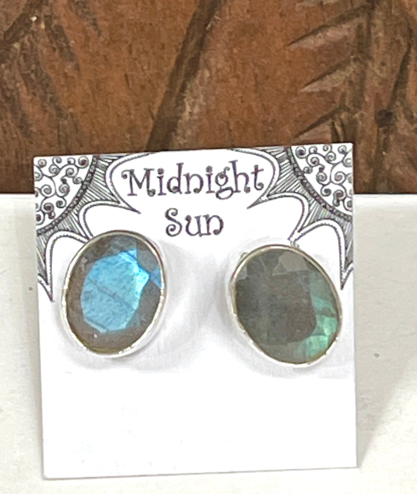 Labradorite Sterling Silver Stud Earrings