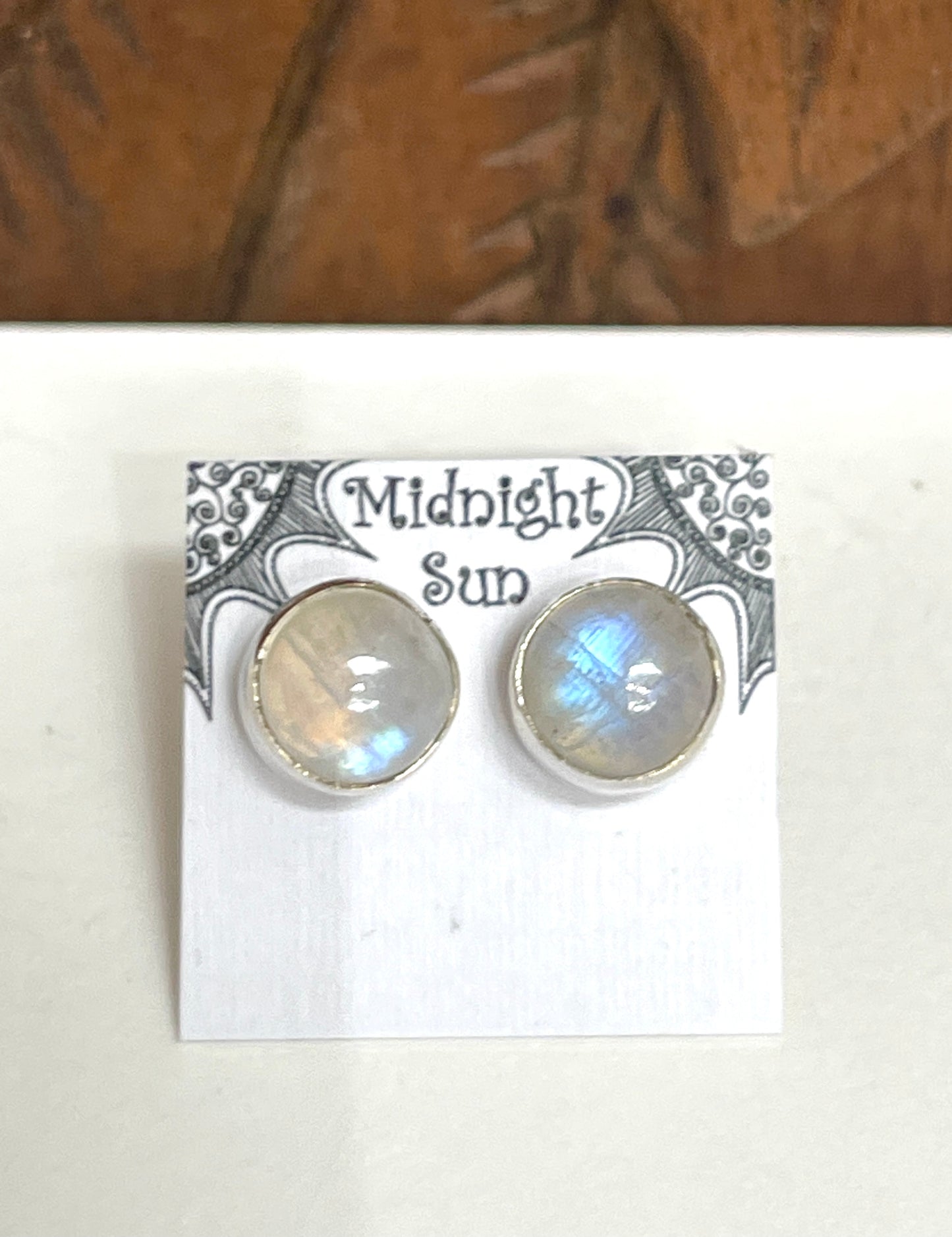 Moonstone Sterling Silver Stud Earrings - 5 Sizes Available