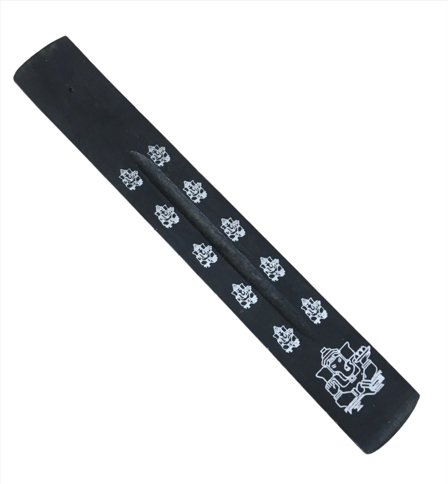 Block Printed Incense Burner | Black