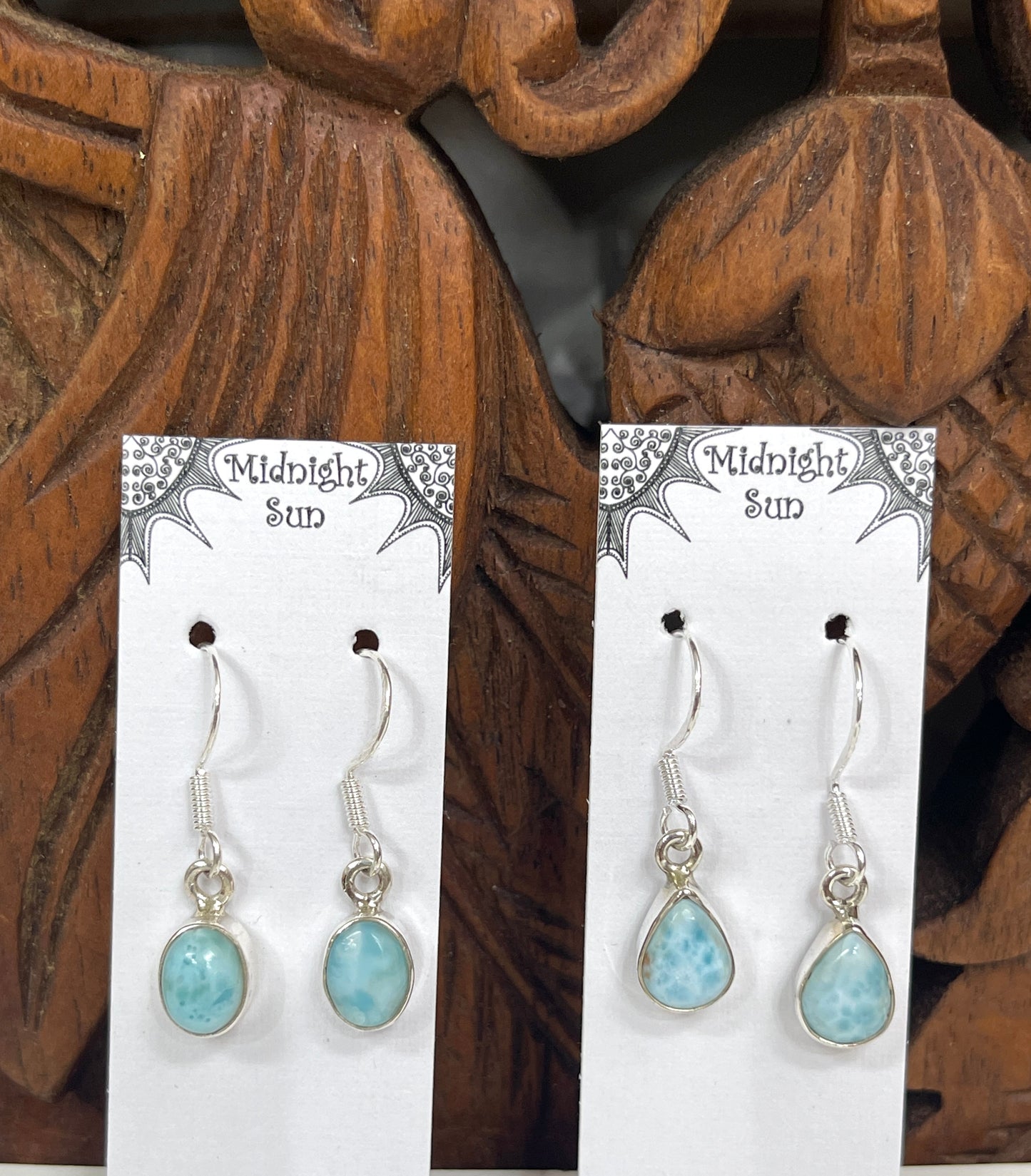 Larimar Sterling Silver Earrings