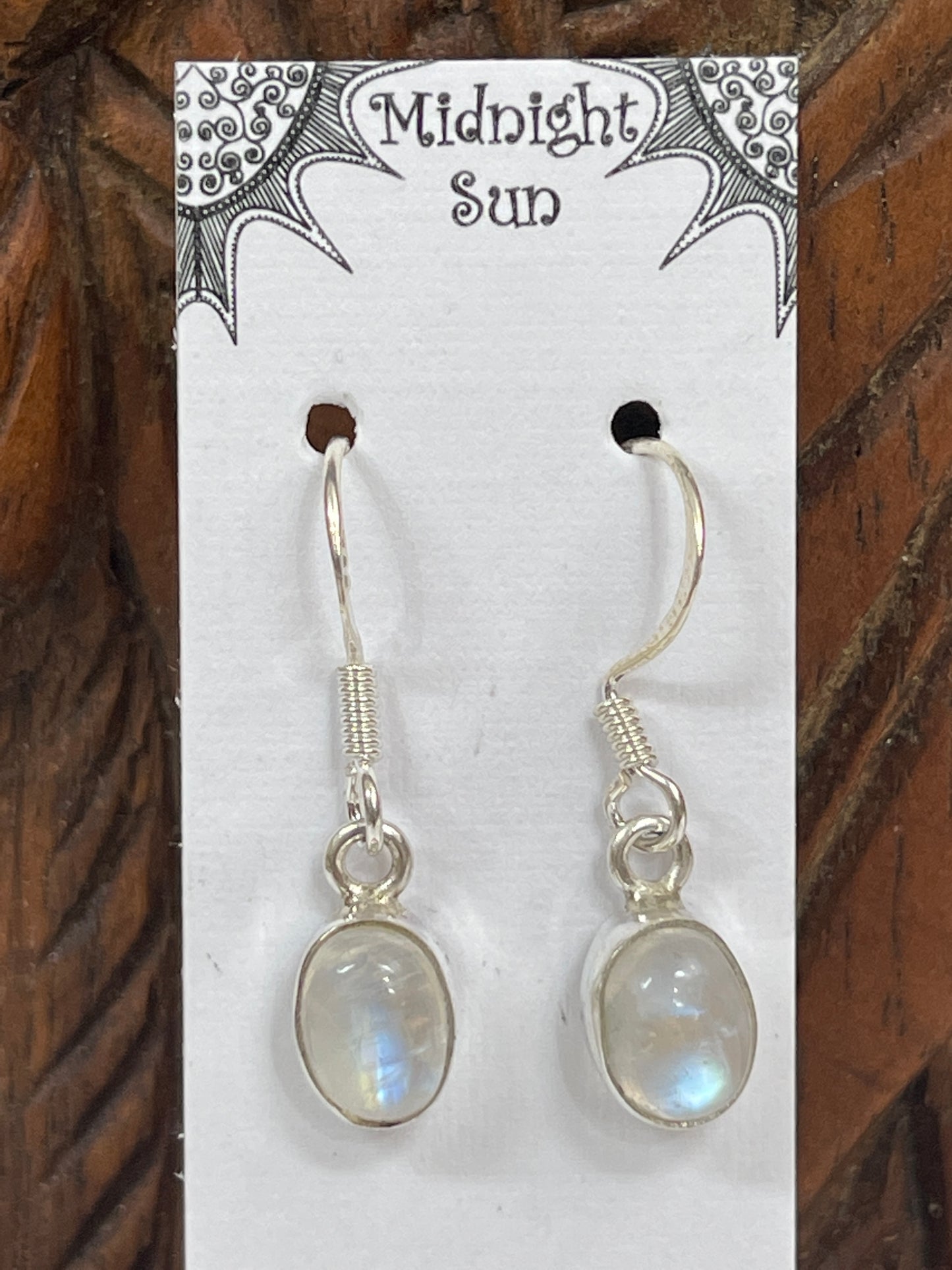 Rainbow Moonstone Oval Earrings - 2 sizes Available