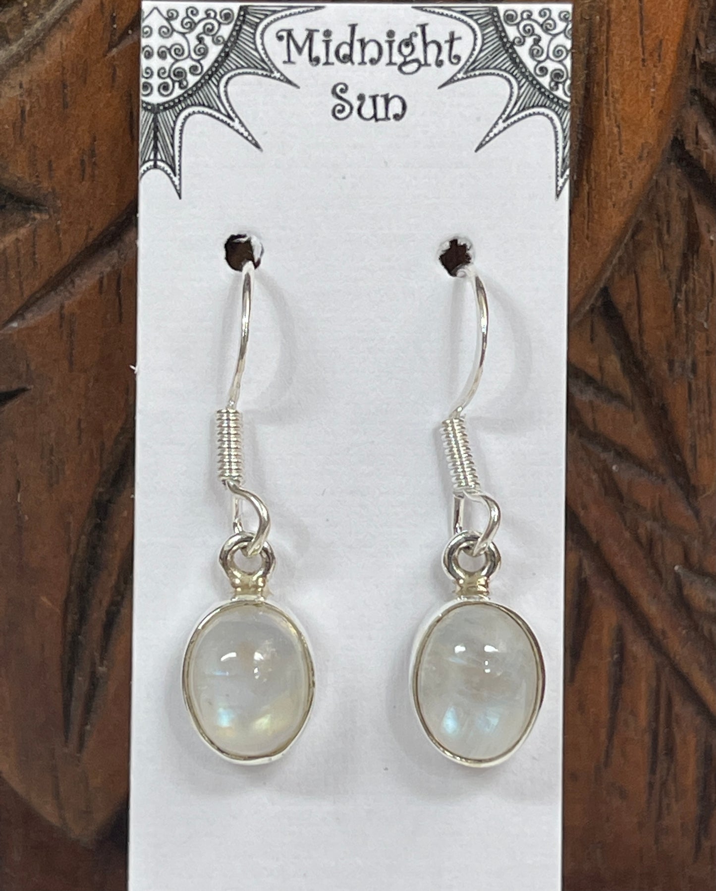 Rainbow Moonstone Oval Earrings - 2 sizes Available