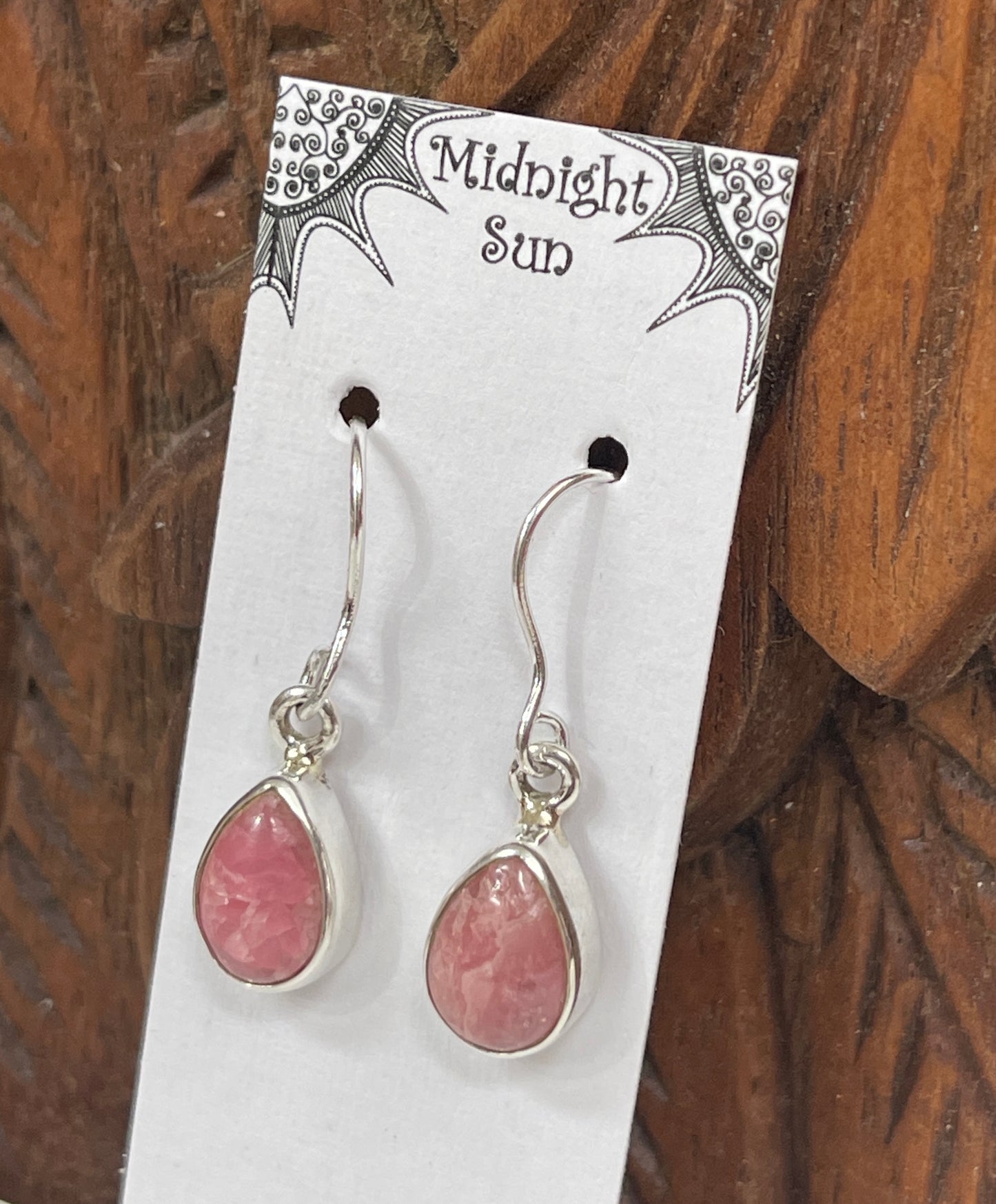 Rhodochrosite Sterling Silver Earrings