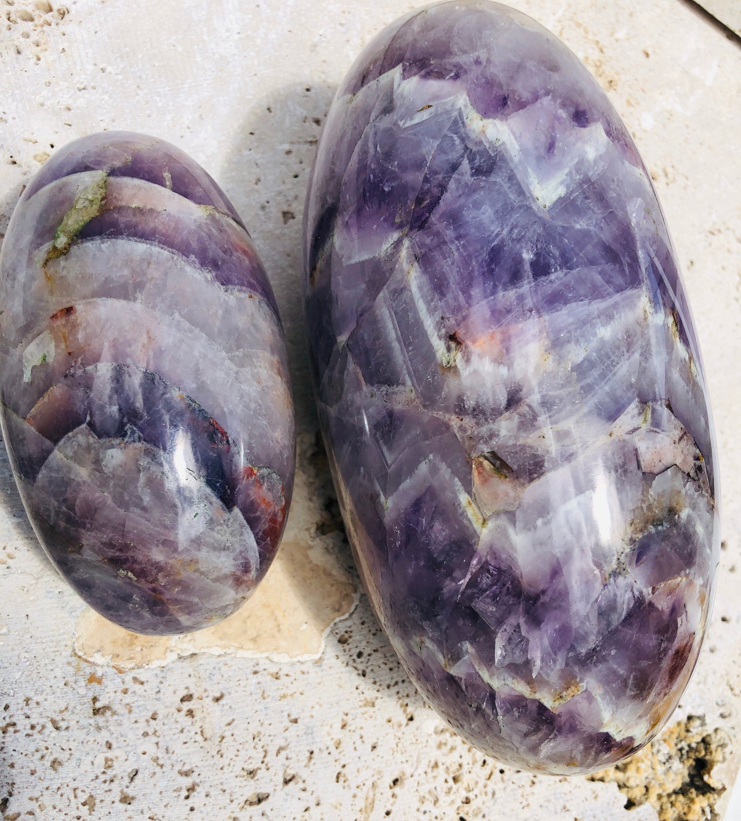 Large Chevron Amethyst Linghams