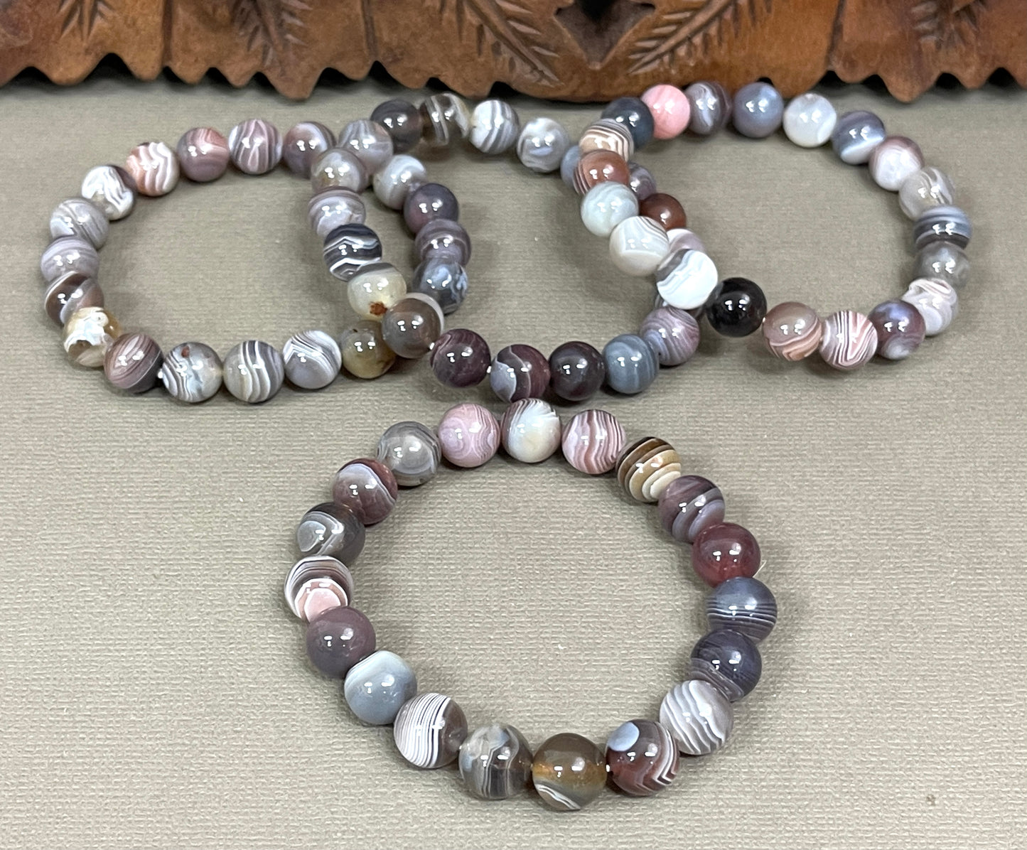 Botswana Agate Stretchy Bracelets