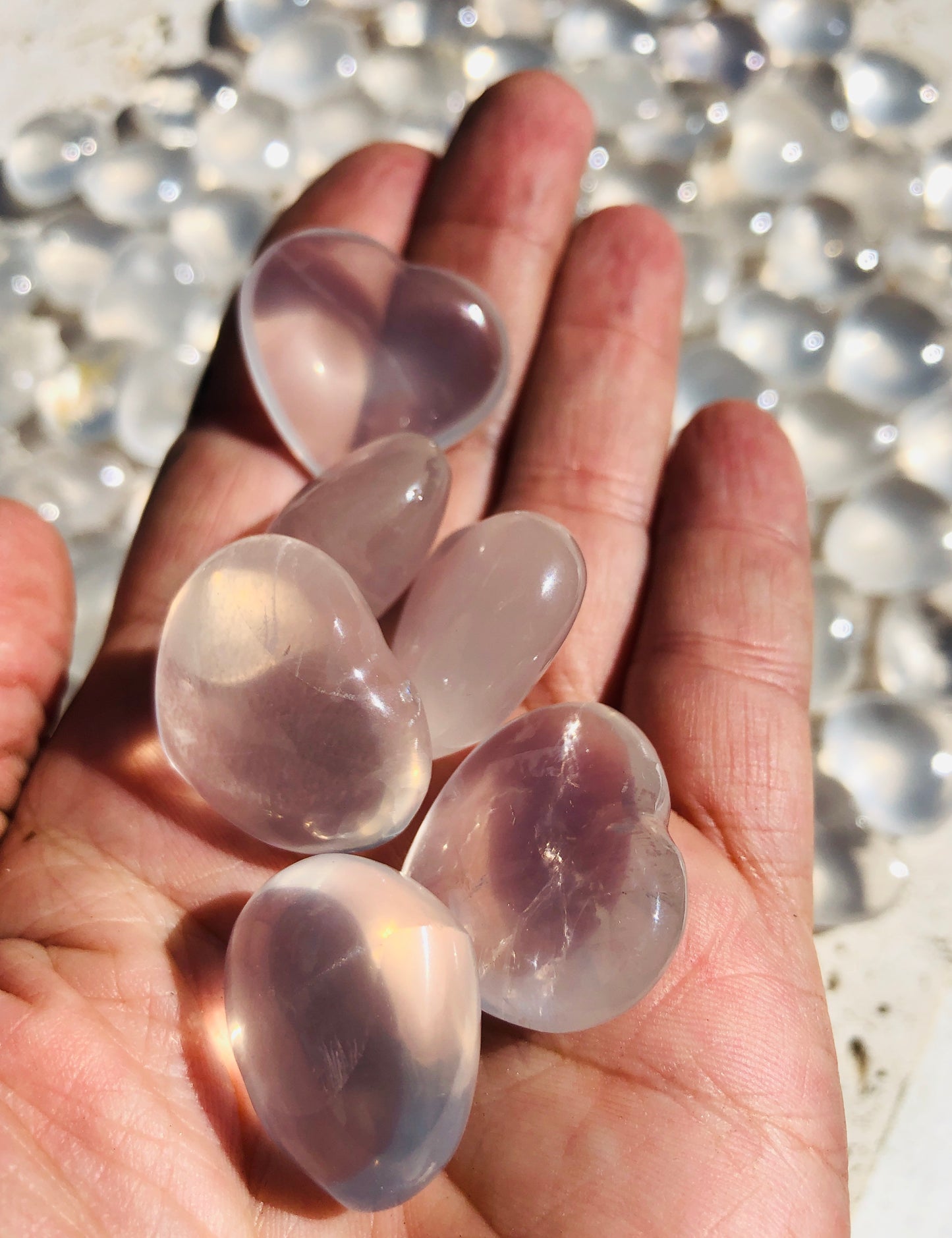 Girasol Quartz Hearts