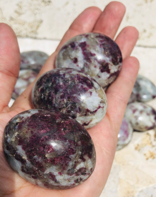 Rubelite Tourmaline Palm Stones
