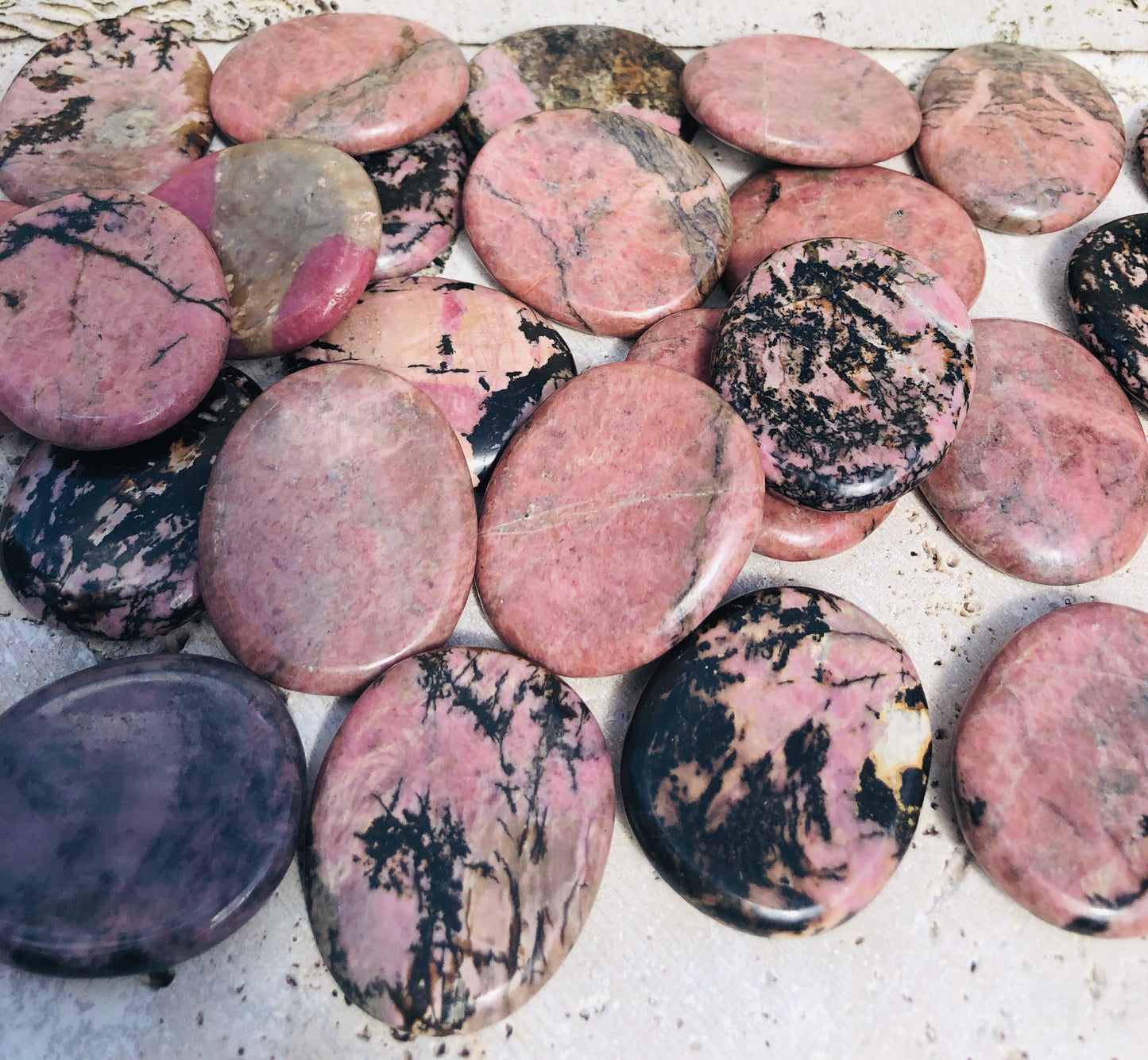 Rhodonite Worry Stones