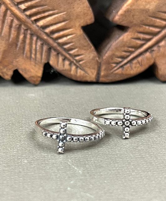 Sterling Cross Ring