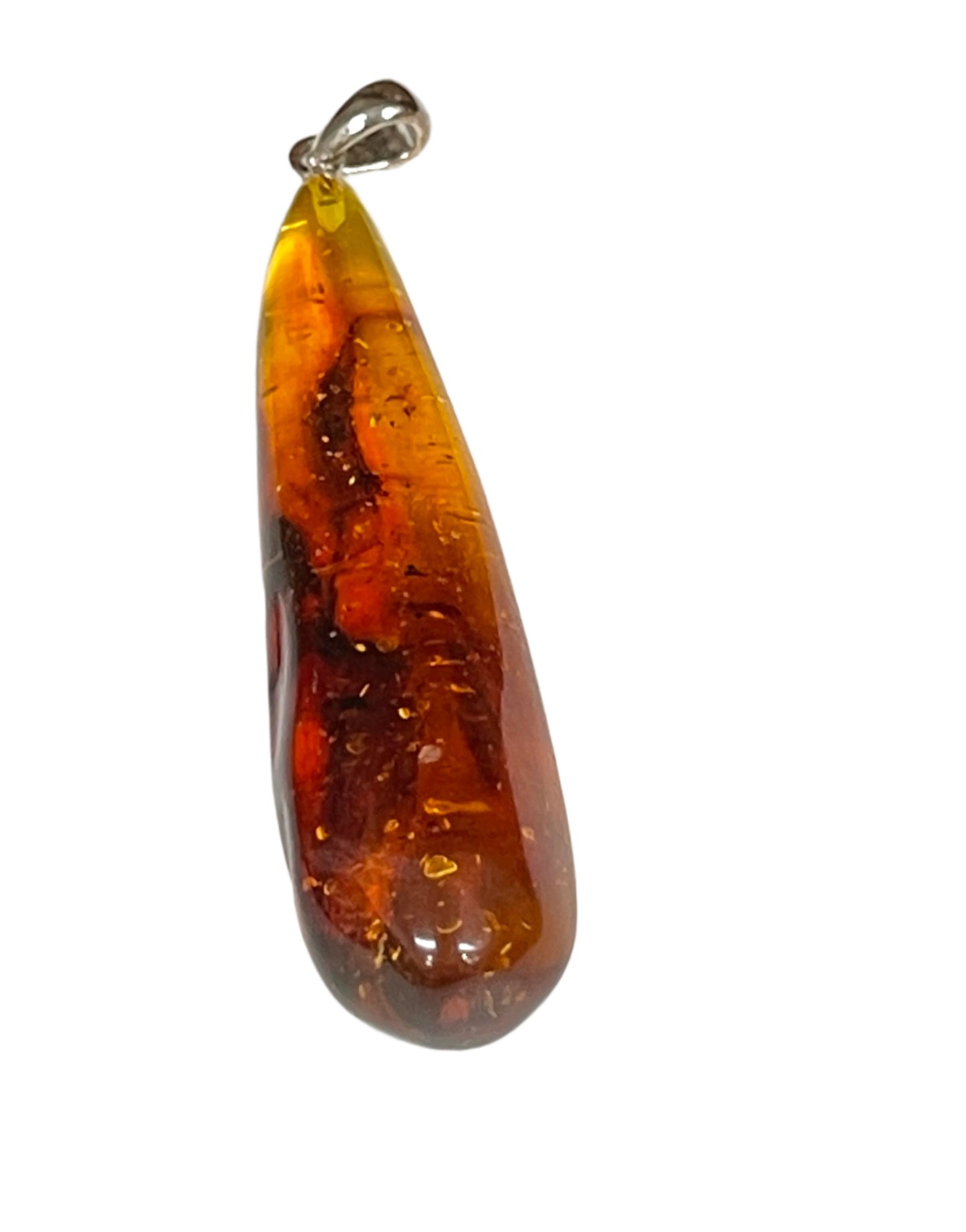 Natural Baltic Amber Drop Pendants