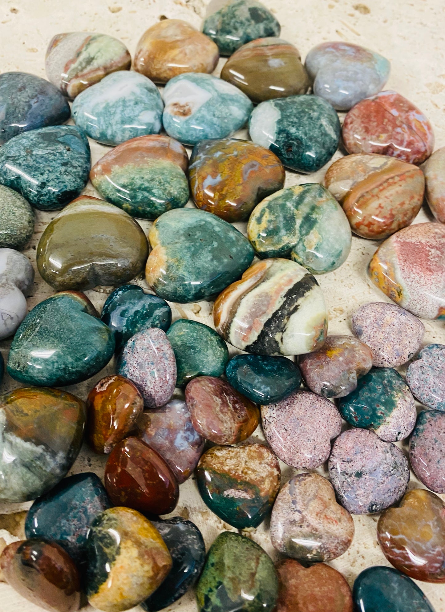 Ocean Jasper Hearts