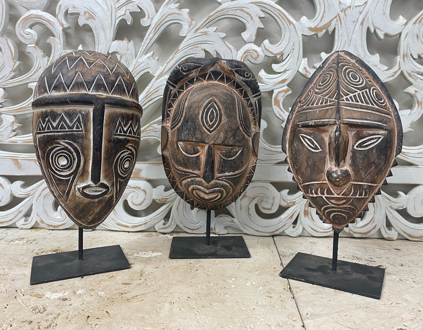 East Timor Style Masks on Stands