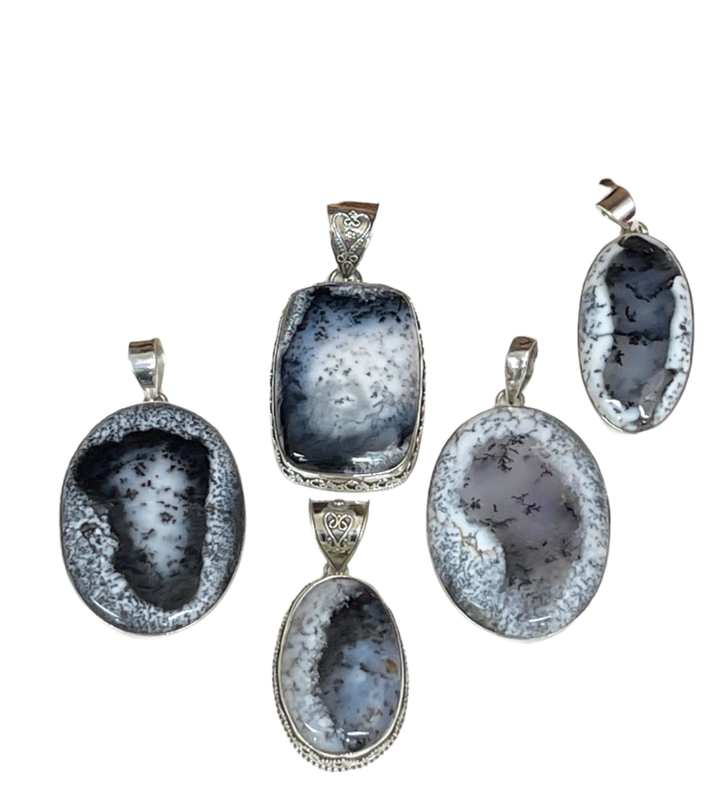 Dendritic Opal Pendants