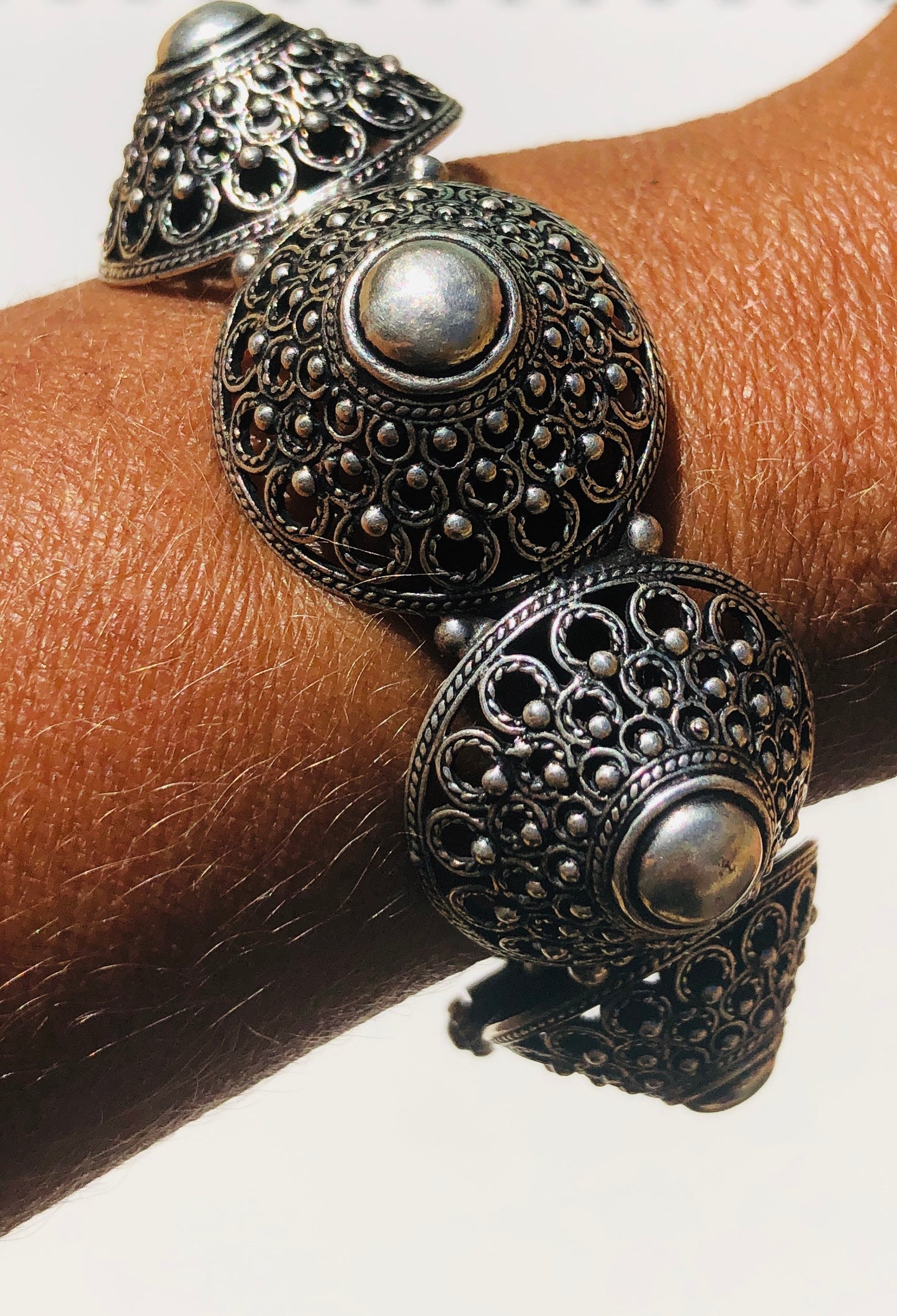 Sterling Silver Traditional Rajasthani Tribal Bracelet