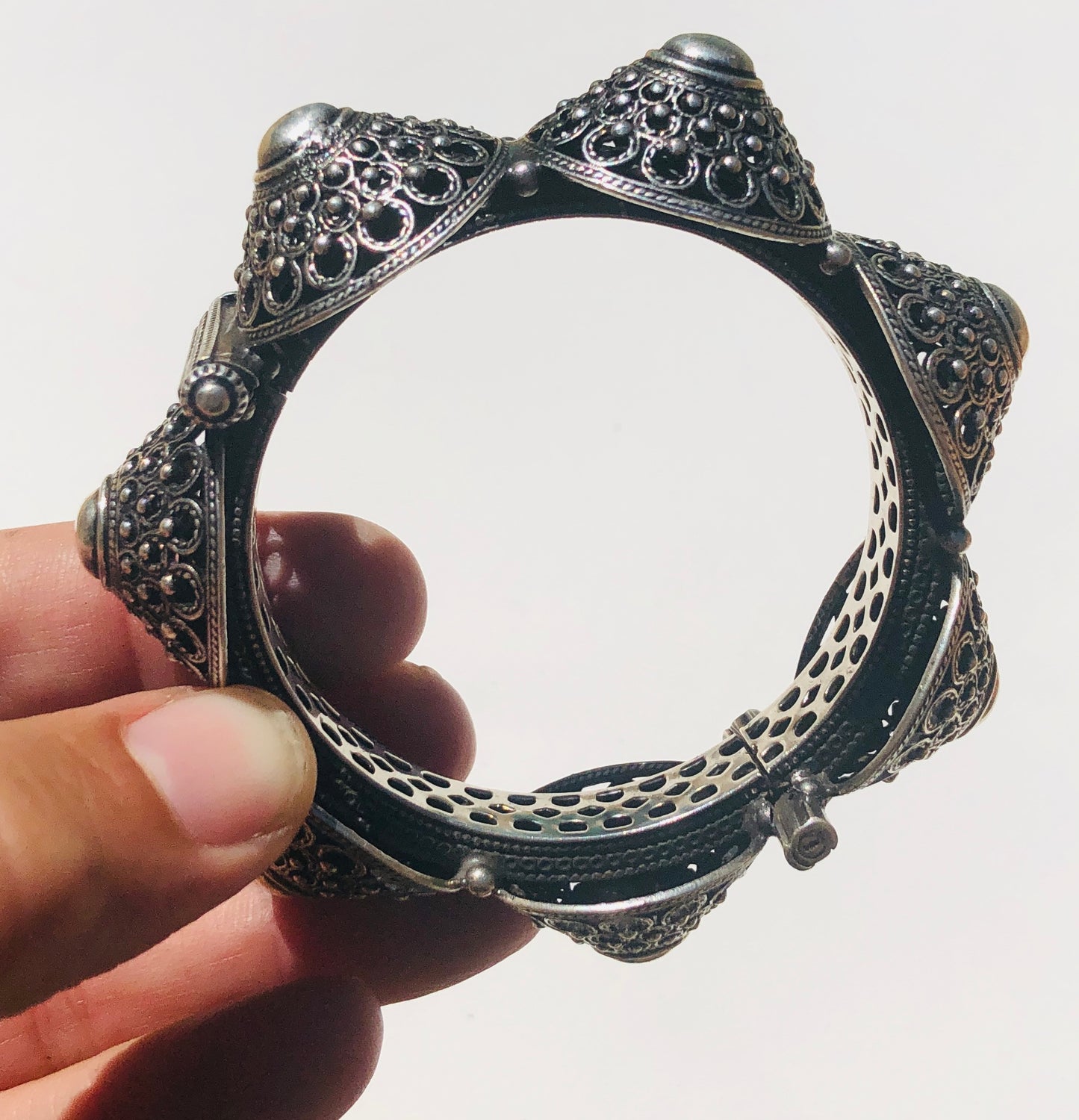 Sterling Silver Traditional Rajasthani Tribal Bracelet