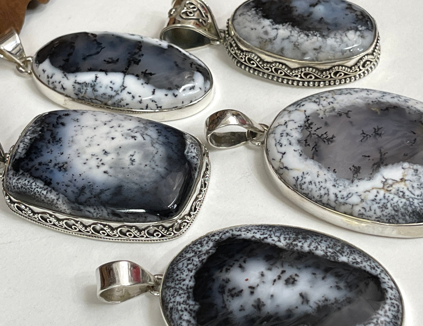Dendritic Opal Pendants