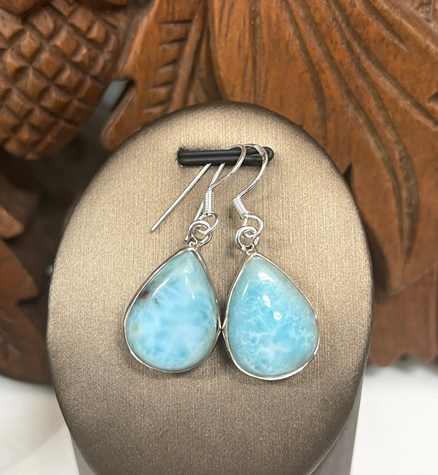 Larimar Sterling Silver Earrings - 4 sizes Available