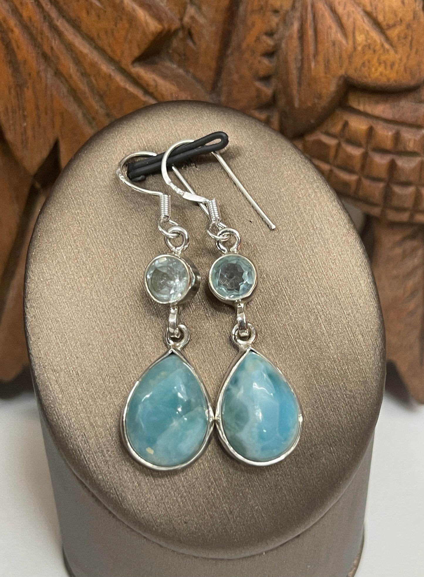 Larimar Sterling Silver Earrings - 4 sizes Available
