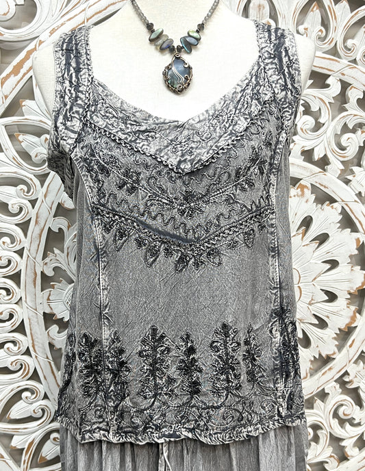 Embroidered Tank Top