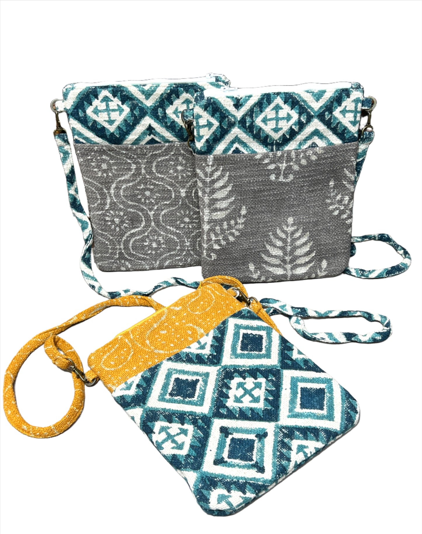 Block Print Passport Bag