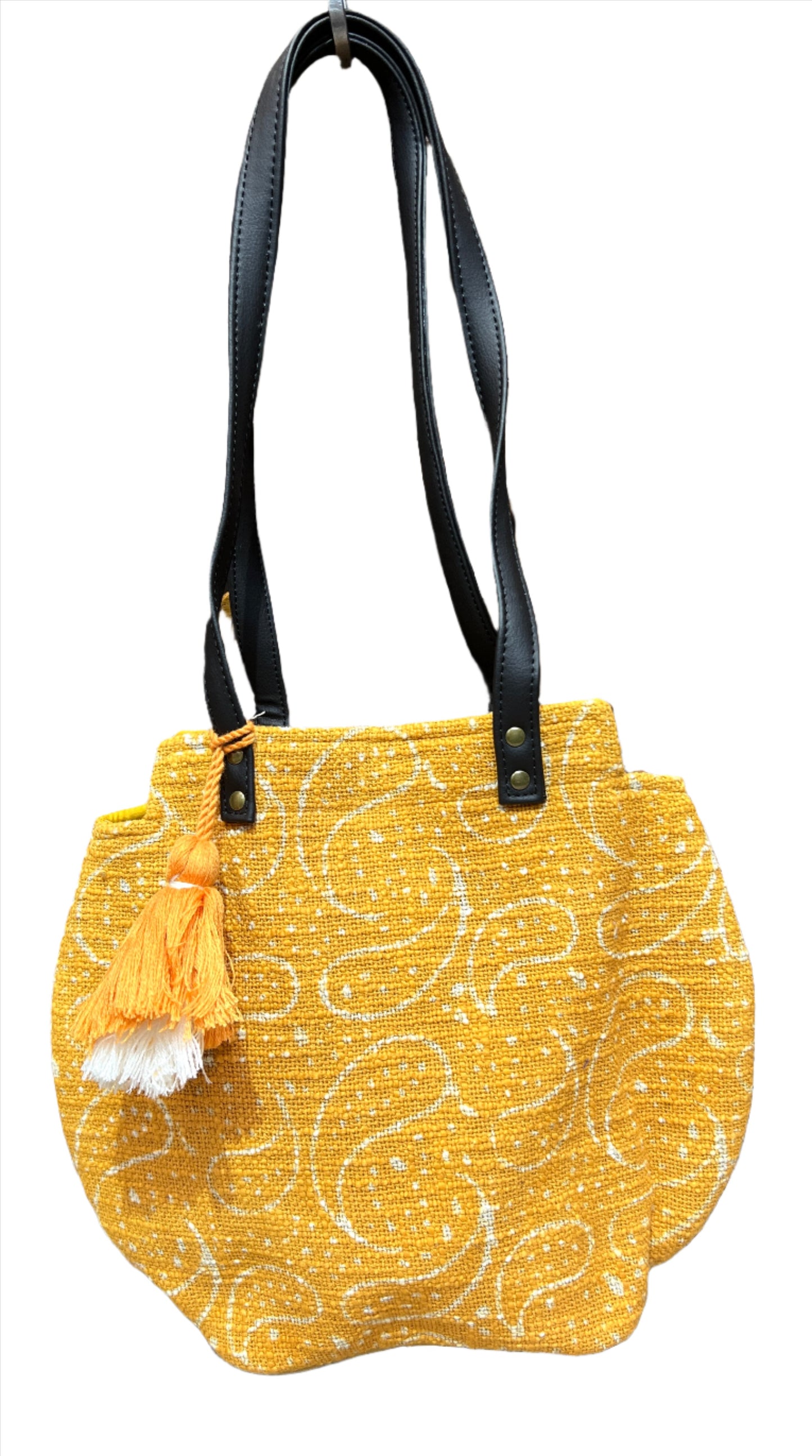 Block Print Tassel Bag