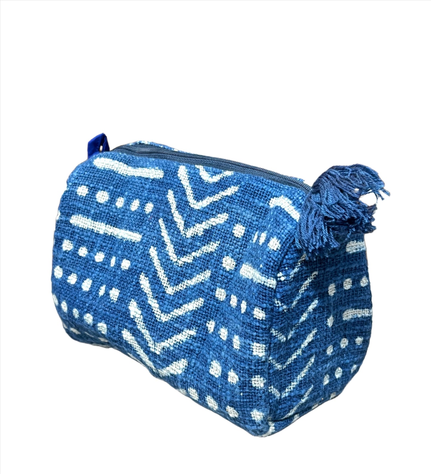 Natural Indigo Block Print Make up Bag