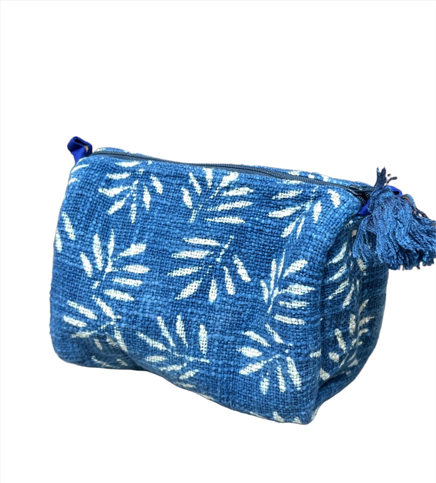 Natural Indigo Block Print Make up Bag