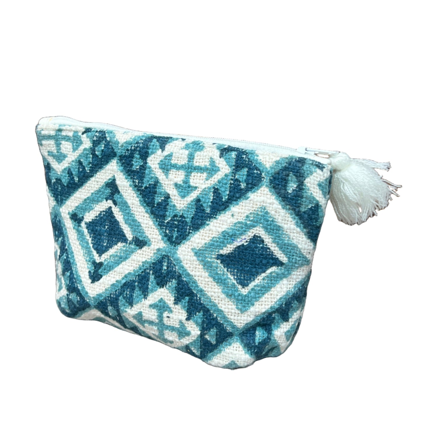 Block Print Zipper Pouch