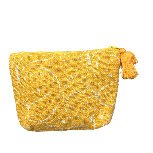 Block Print Zipper Pouch