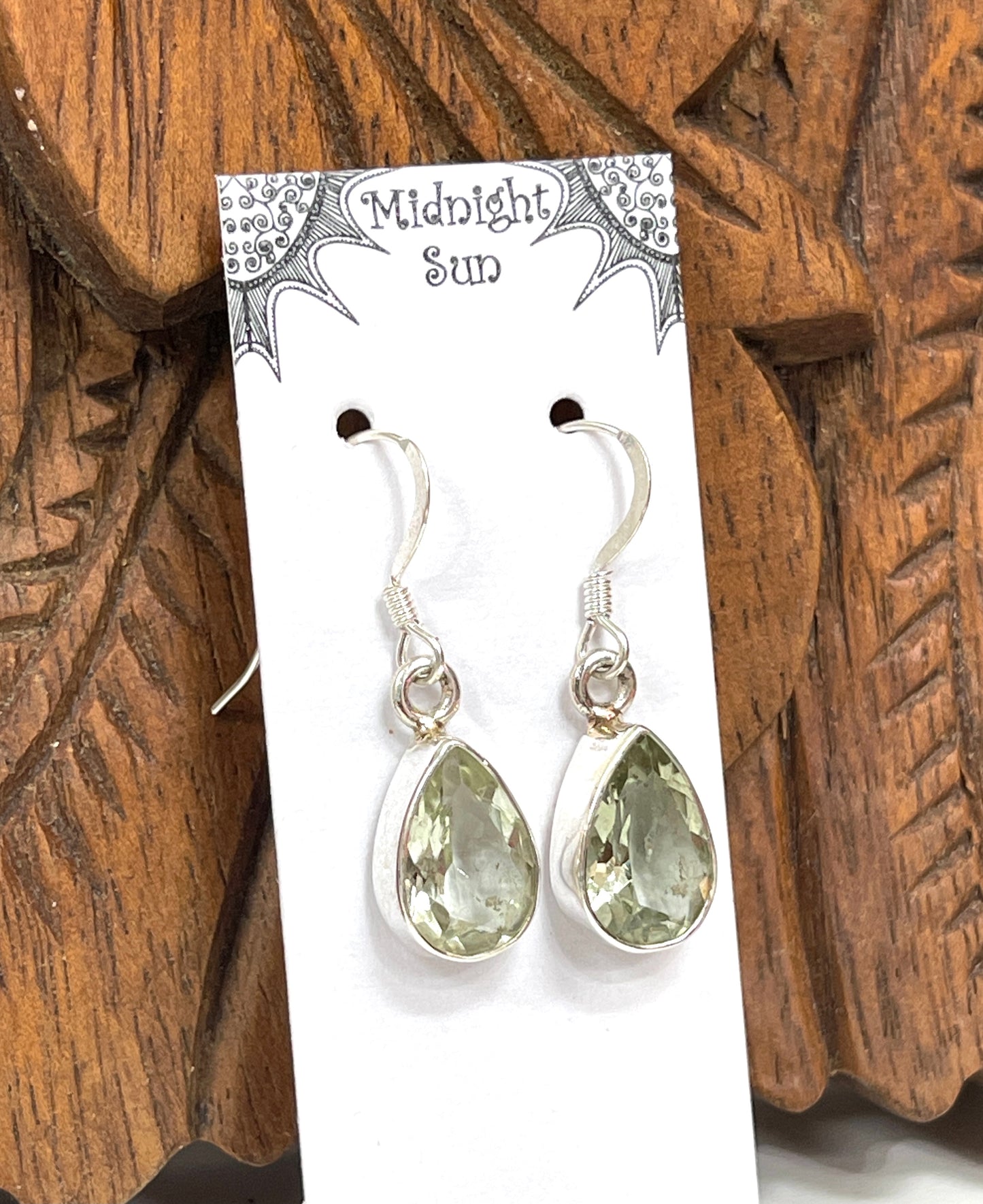 Green Amethyst Sterling Silver Earrings