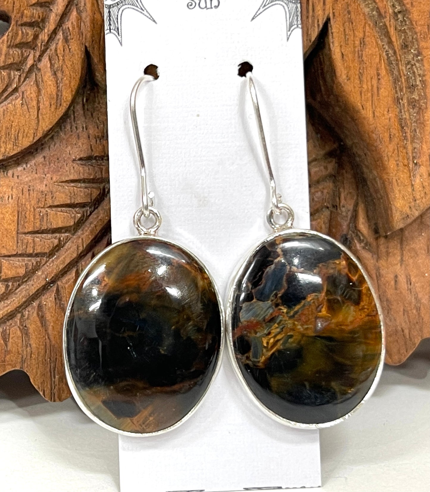 Sterling Multicolor Pietersite Earrings
