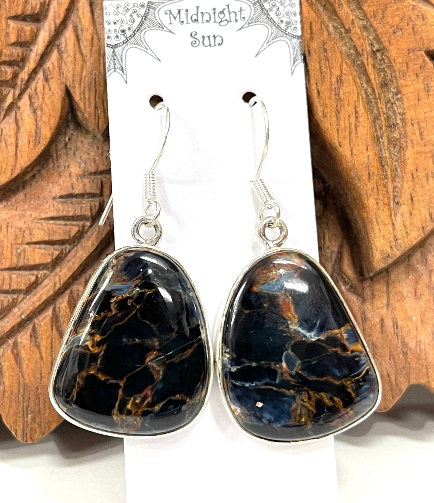 Sterling Multicolor Pietersite Earrings