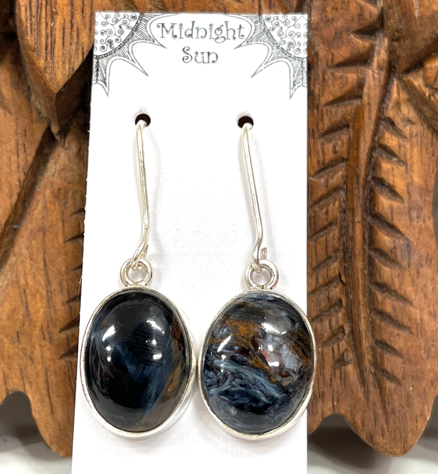 Sterling Multicolor Pietersite Earrings