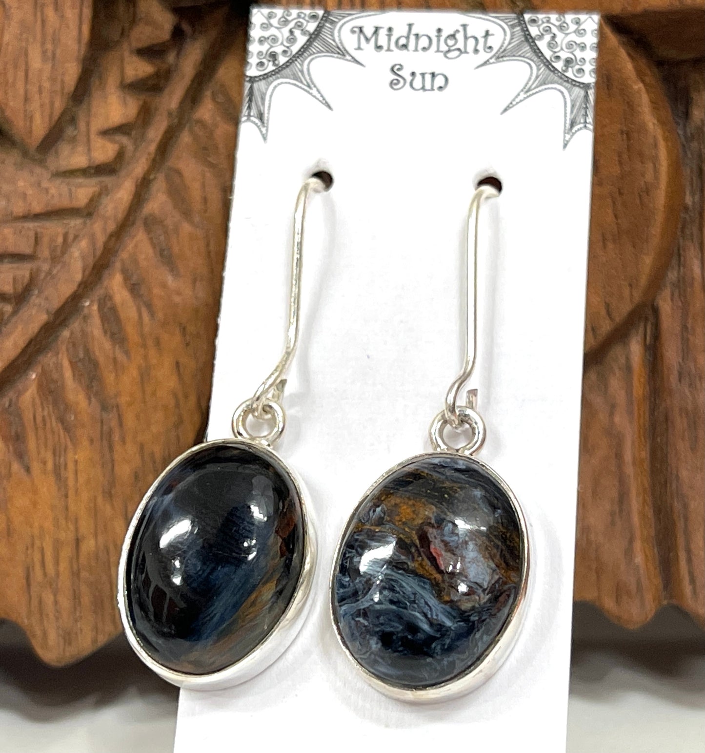 Sterling Multicolor Pietersite Earrings