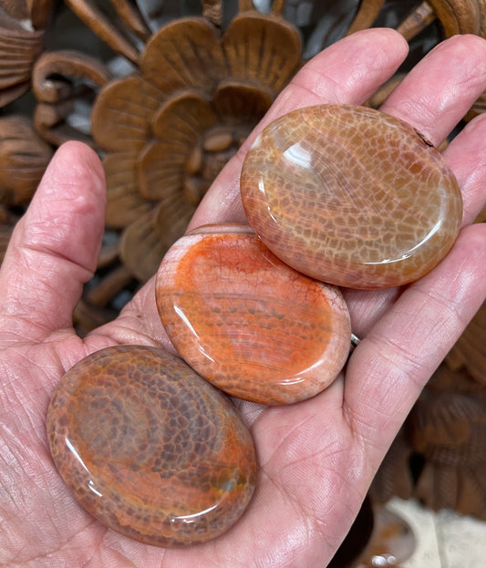 Fire Agate Worry Stones