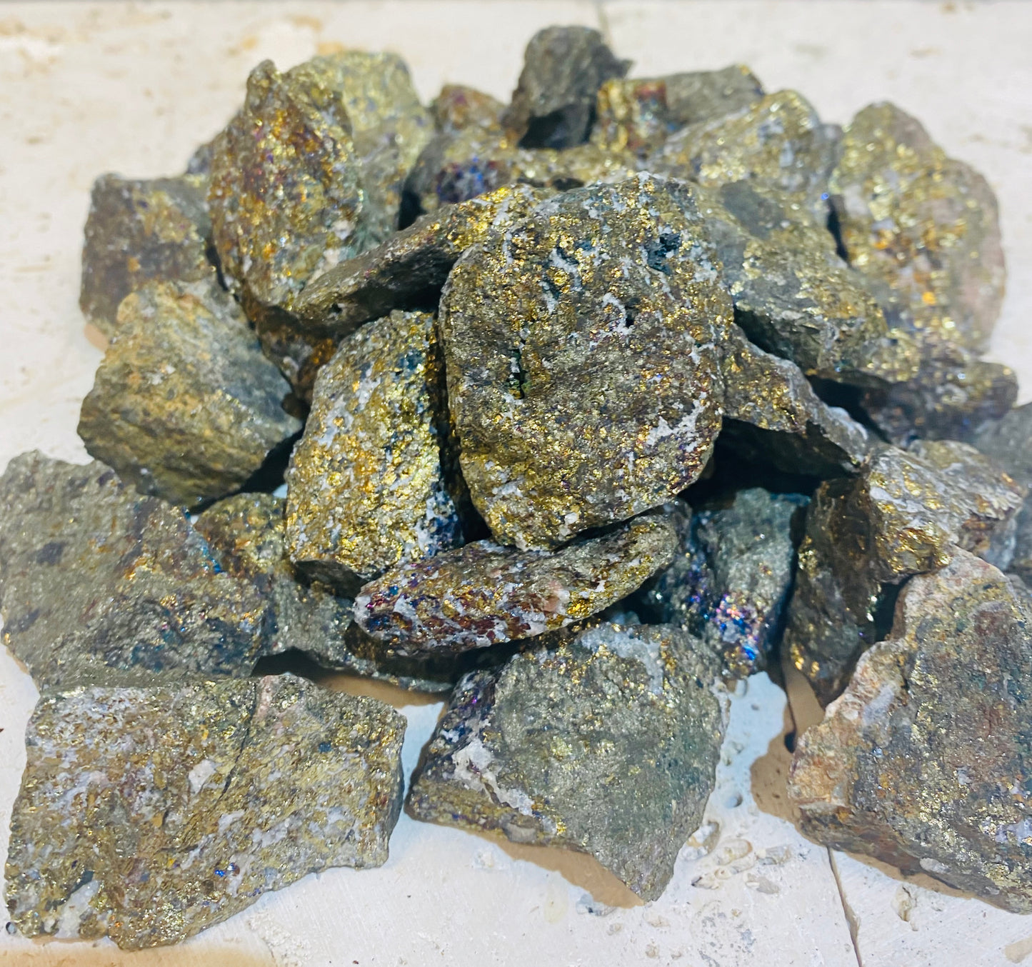 Large Raw Chalcopyrite Peacock Ore Pyrite Pieces