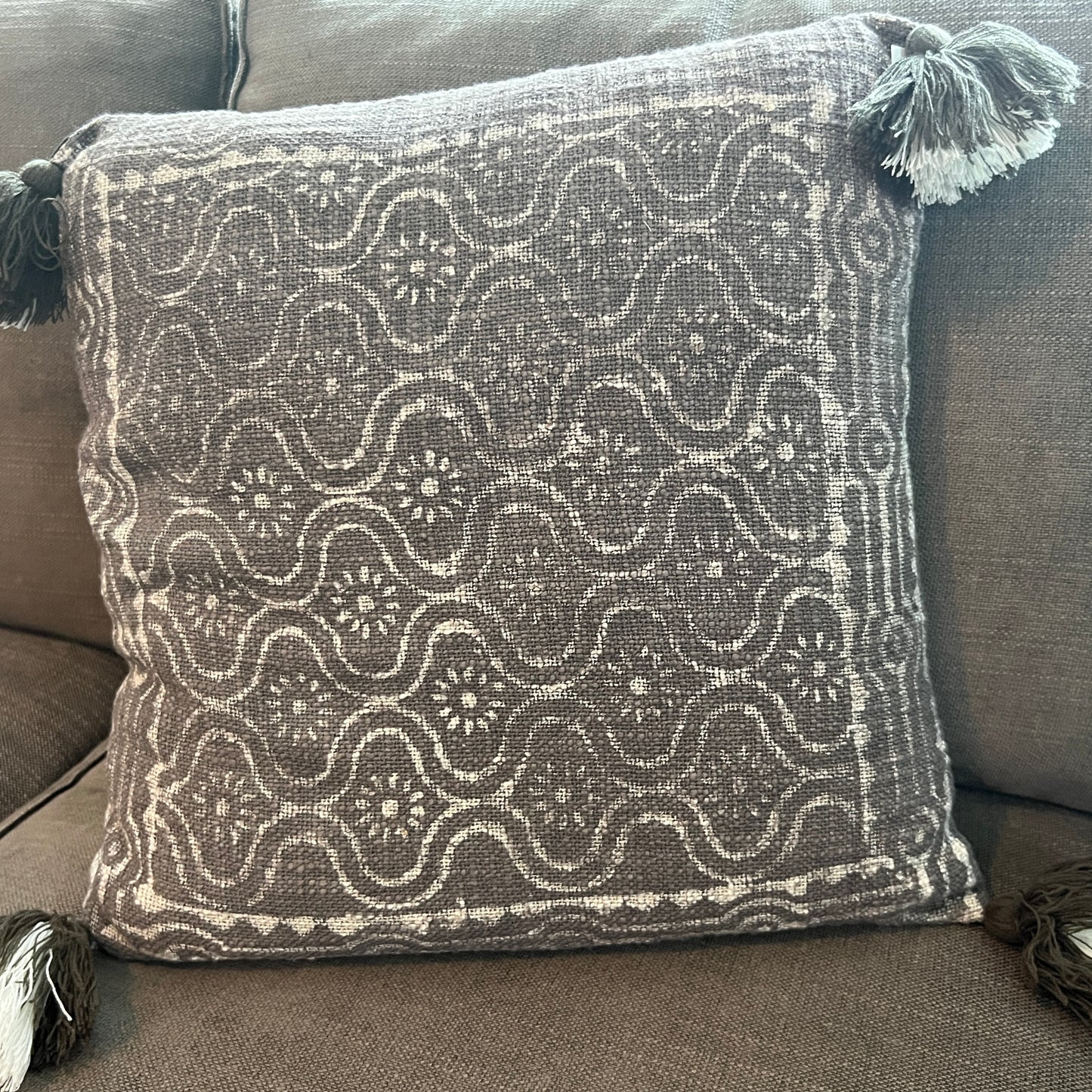 Block Print Throw Pillows | Square