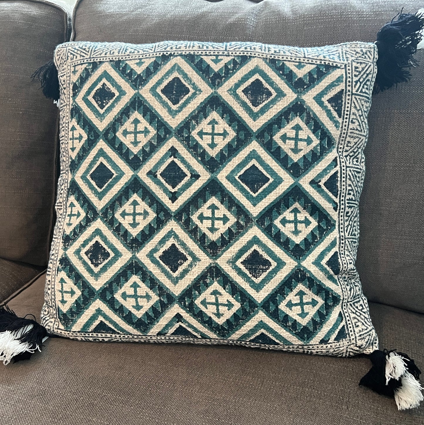 Block Print Throw Pillows | Square