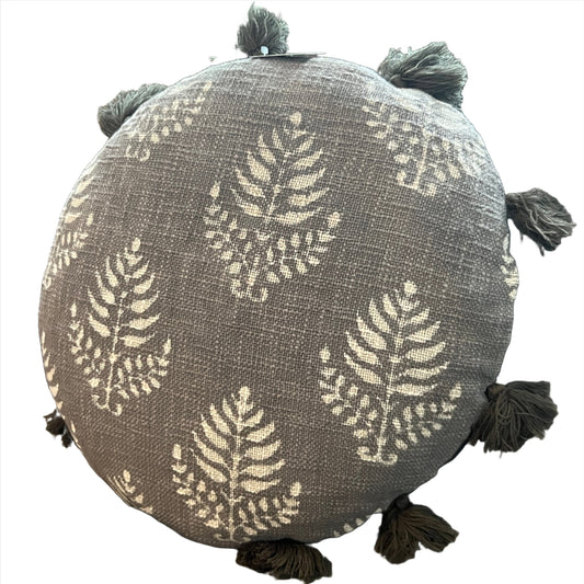 Block Print Throw Pillows | Round