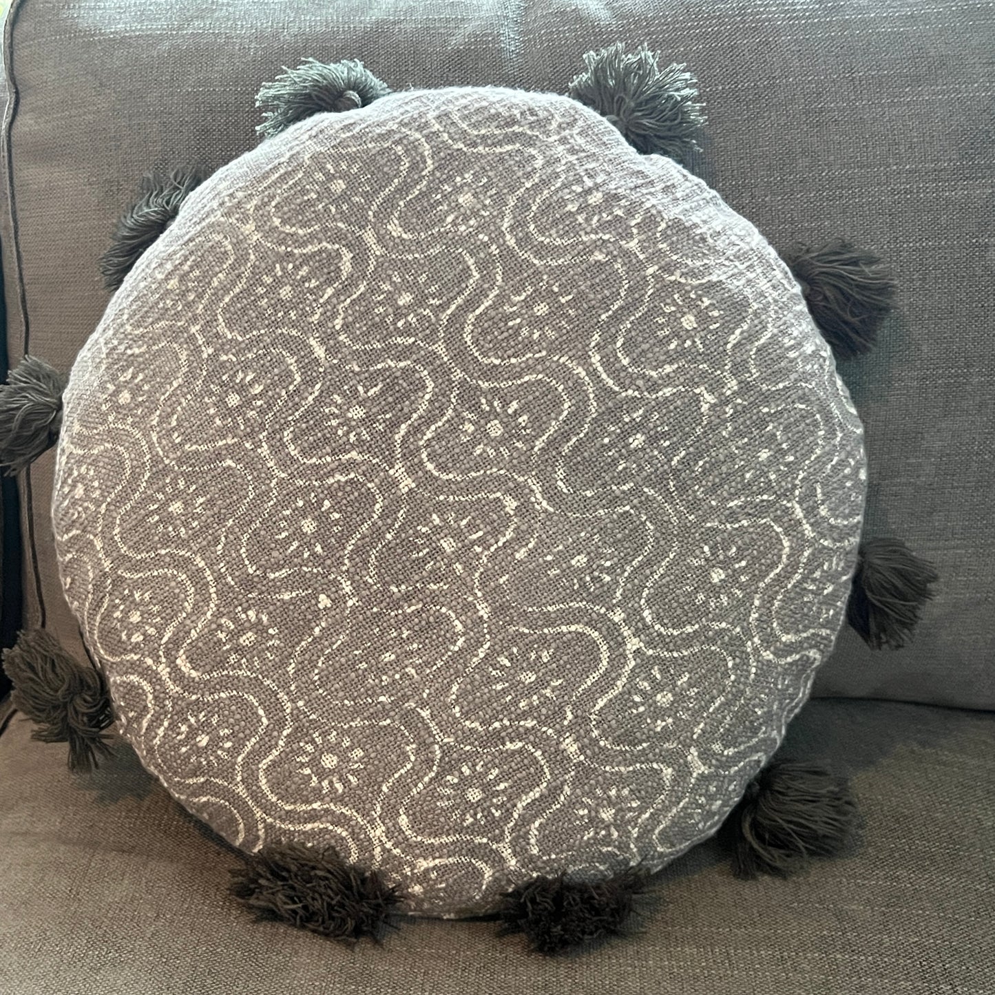 Block Print Throw Pillows | Round