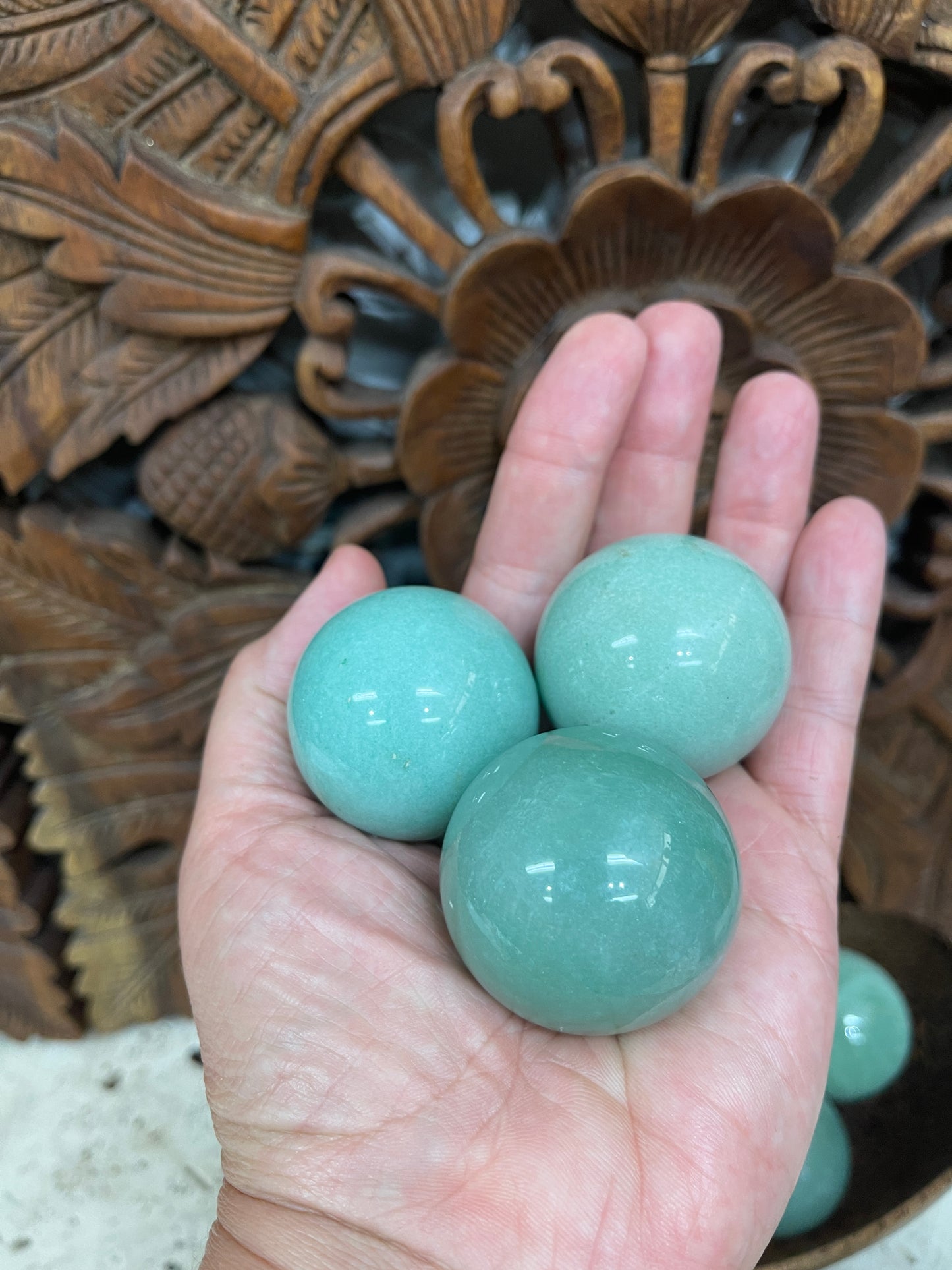 Green Aventurine Spheres