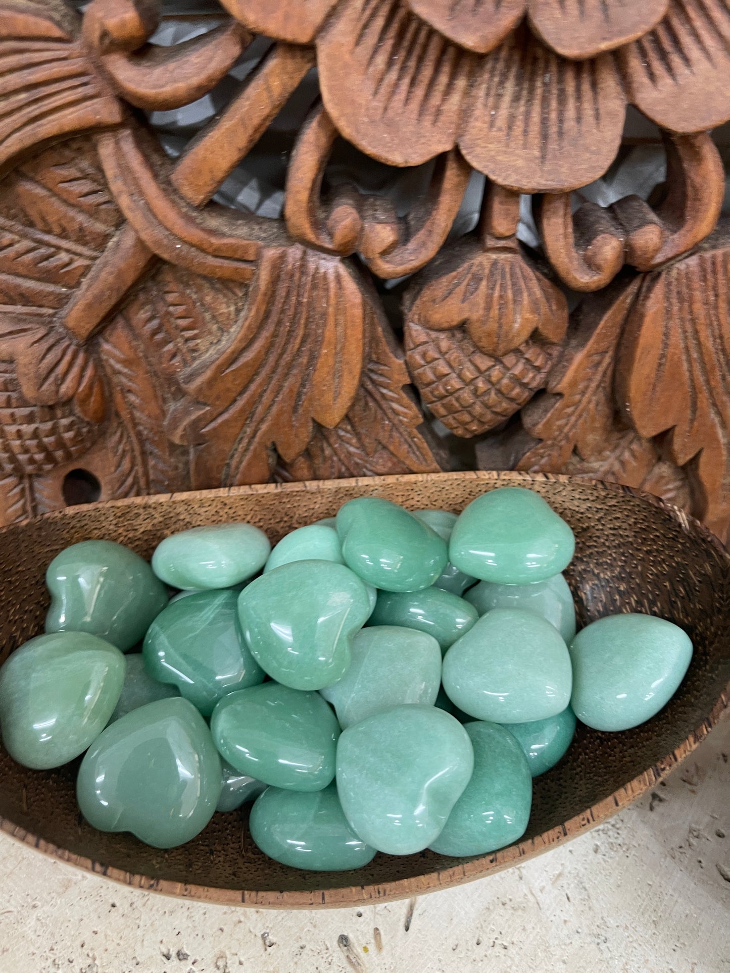 Green Aventurine Pocket Hearts