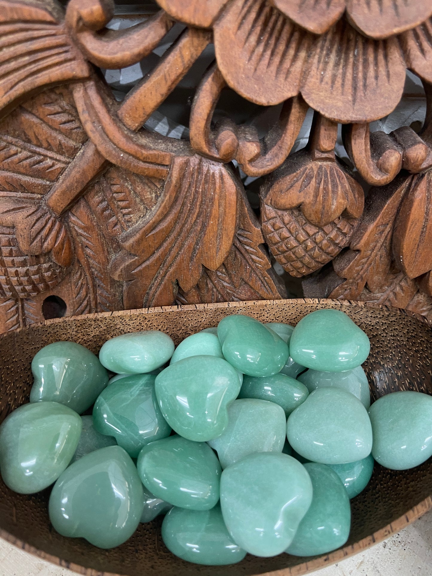 Green Aventurine Pocket Hearts