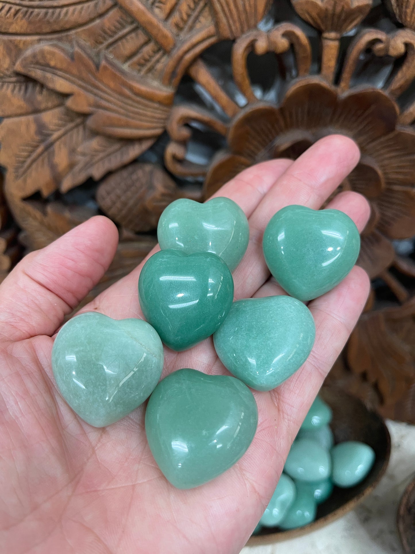 Green Aventurine Pocket Hearts