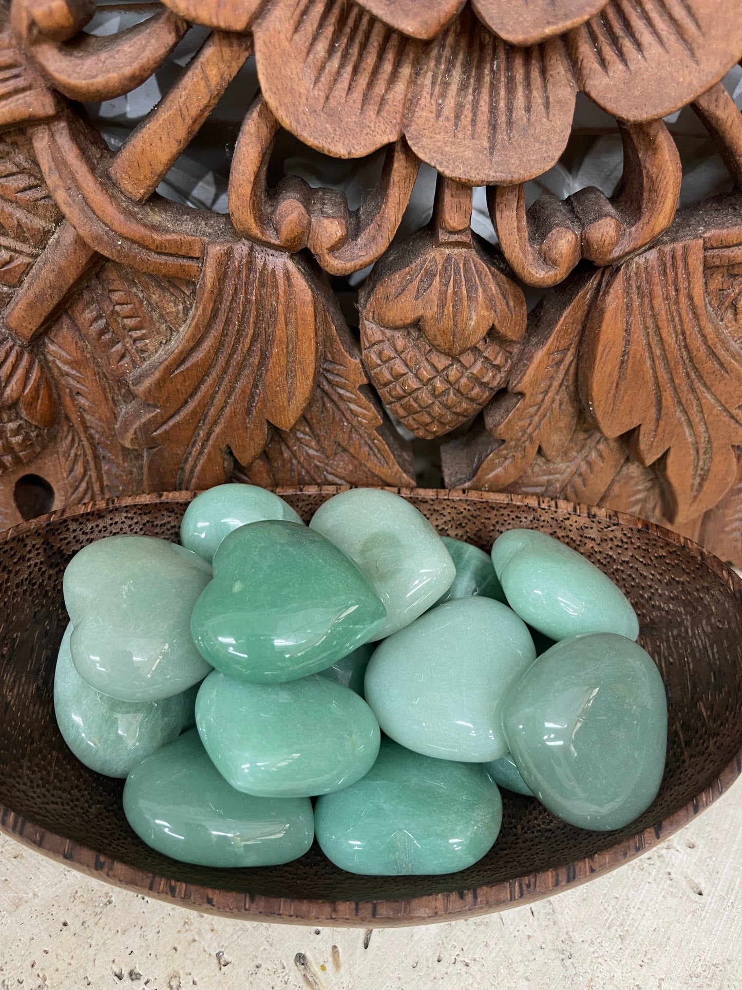 Green Aventurine Pocket Hearts