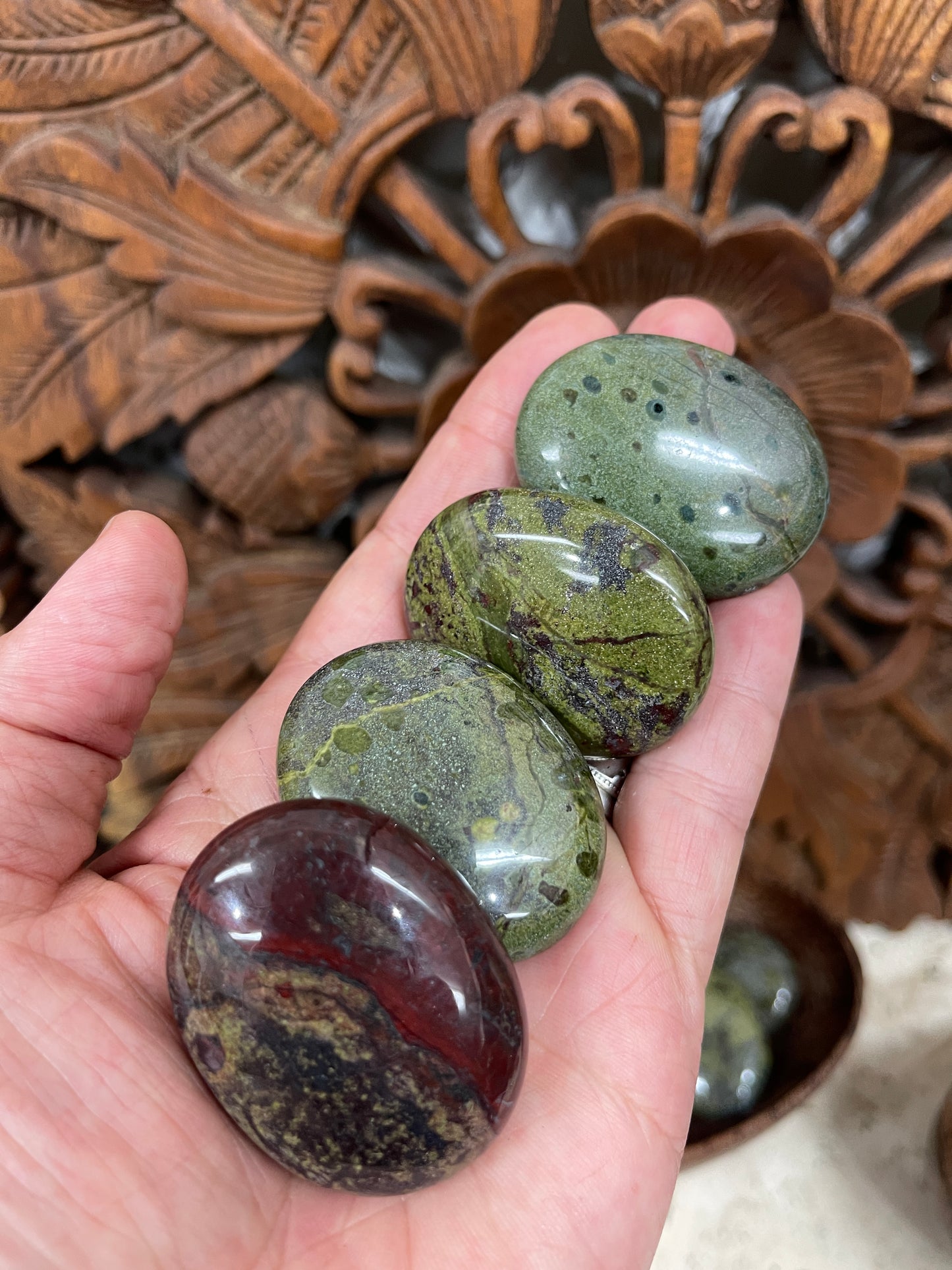 Dragons Blood Palm Stones & Worry Stones