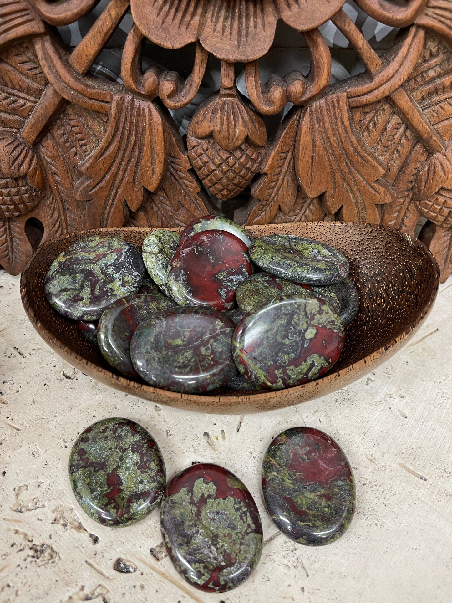 Dragons Blood Palm Stones & Worry Stones
