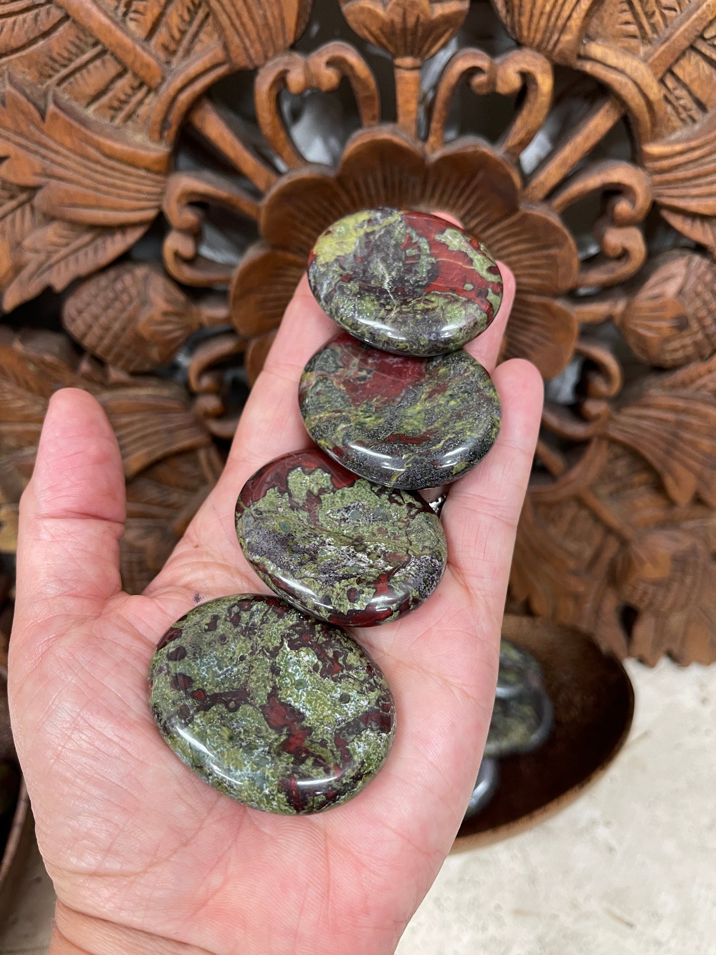 Dragons Blood Palm Stones & Worry Stones